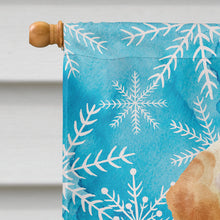 Load image into Gallery viewer, Yellow Labrador Winter Flag Canvas House Size BB9436CHF