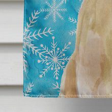 Load image into Gallery viewer, Yellow Labrador Winter Flag Canvas House Size BB9436CHF