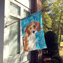 Load image into Gallery viewer, Beagle Winter Flag Canvas House Size BB9439CHF