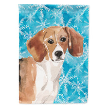 Load image into Gallery viewer, Beagle Winter Flag Canvas House Size BB9439CHF