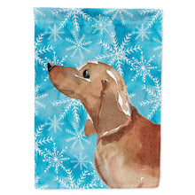 Load image into Gallery viewer, Red Tan Dachshund Winter Flag Canvas House Size BB9441CHF