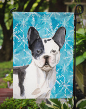 Load image into Gallery viewer, Black White French Bulldog Winter Garden Flag - Outdoor Decorative Yard Flag BB9442GF