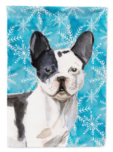 Load image into Gallery viewer, Black White French Bulldog Winter Garden Flag - Outdoor Decorative Yard Flag BB9442GF