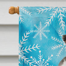 Load image into Gallery viewer, Border Collie Winter Flag Canvas House Size BB9443CHF
