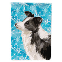 Load image into Gallery viewer, Border Collie Winter Flag Canvas House Size BB9443CHF