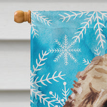 Load image into Gallery viewer, Brown Cockapoo Winter Flag Canvas House Size BB9444CHF