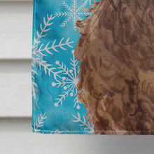 Load image into Gallery viewer, Brown Cockapoo Winter Flag Canvas House Size BB9444CHF