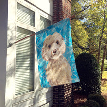 Load image into Gallery viewer, Champagne Cockapoo Winter Flag Canvas House Size BB9445CHF