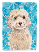Load image into Gallery viewer, Champagne Cockapoo Winter Garden Flag - Outdoor Decorative Yard Flag BB9445GF