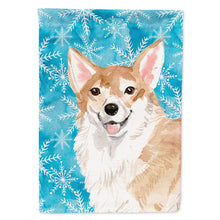 Load image into Gallery viewer, Corgi Winter Flag Canvas House Size BB9449CHF