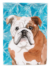 Load image into Gallery viewer, English Bulldog Winter Garden Flag - Outdoor Decorative Yard Flag BB9451GF