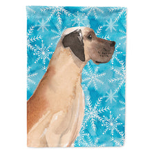 Load image into Gallery viewer, Fawn Natural Great Dane Winter Flag Canvas House Size BB9454CHF