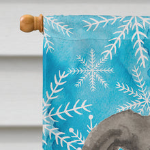 Load image into Gallery viewer, Italian Greyhound Winter Flag Canvas House Size BB9457CHF