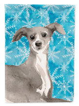 Load image into Gallery viewer, Italian Greyhound Winter Garden Flag - Outdoor Decorative Yard Flag BB9457GF