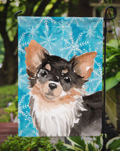 Load image into Gallery viewer, Long Haired Chihuahua Winter Garden Flag - Outdoor Decorative Yard Flag BB9459GF
