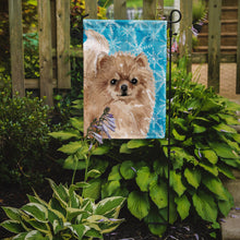 Load image into Gallery viewer, Pomeranian Winter Garden Flag - Outdoor Decorative Yard Flag BB9460GF