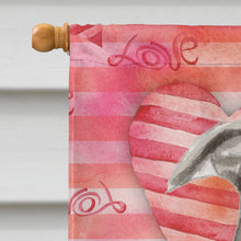 Load image into Gallery viewer, Staffordshire Bull Terrier Love Flag Canvas House Size BB9465CHF