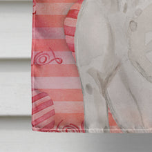 Load image into Gallery viewer, White Staffie Bull Terrier Love Flag Canvas House Size BB9466CHF