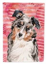 Load image into Gallery viewer, Australian Shepherd Love Flag Canvas House Size BB9467CHF