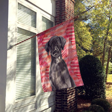 Load image into Gallery viewer, Black Labrador Love Flag Canvas House Size BB9468CHF