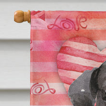 Load image into Gallery viewer, Black Labrador Love Flag Canvas House Size BB9468CHF