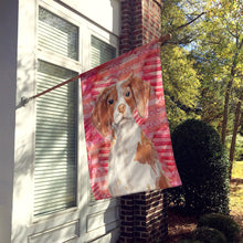 Load image into Gallery viewer, Brittany Spaniel Love Flag Canvas House Size BB9469CHF