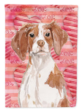 Load image into Gallery viewer, Brittany Spaniel Love Flag Canvas House Size BB9469CHF