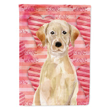 Load image into Gallery viewer, Yellow Labrador Love Flag Canvas House Size BB9471CHF