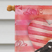 Load image into Gallery viewer, Tricolor Cavalier Spaniel Love Flag Canvas House Size BB9472CHF