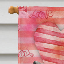 Load image into Gallery viewer, Black and Tan Dachshund Love Flag Canvas House Size BB9475CHF