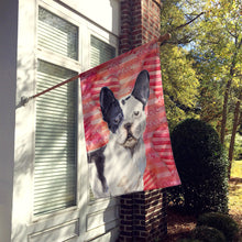 Load image into Gallery viewer, Black White French Bulldog Love Flag Canvas House Size BB9477CHF