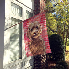 Load image into Gallery viewer, Brown Cockapoo Love Flag Canvas House Size BB9479CHF