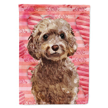 Load image into Gallery viewer, Brown Cockapoo Love Flag Canvas House Size BB9479CHF