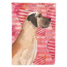 Load image into Gallery viewer, Fawn Natural Great Dane Love Flag Canvas House Size BB9489CHF