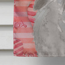 Load image into Gallery viewer, Grey Standard Poodle Love Flag Canvas House Size BB9490CHF
