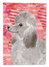 Load image into Gallery viewer, Grey Standard Poodle Love Garden Flag - Outdoor Decorative Yard Flag BB9490GF