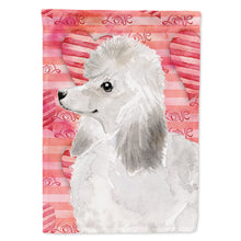Load image into Gallery viewer, White Standard Poodle Love Flag Canvas House Size BB9491CHF