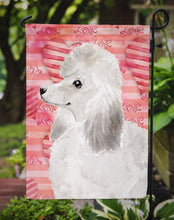 Load image into Gallery viewer, White Standard Poodle Love Garden Flag - Outdoor Decorative Yard Flag BB9491GF