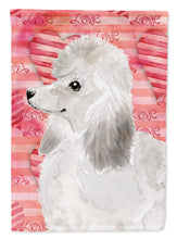 Load image into Gallery viewer, White Standard Poodle Love Garden Flag - Outdoor Decorative Yard Flag BB9491GF