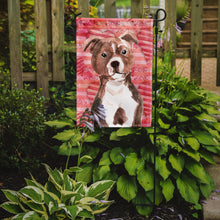 Load image into Gallery viewer, Red Staffie Bull Terrier Love Garden Flag - Outdoor Decorative Yard Flag BB9497GF