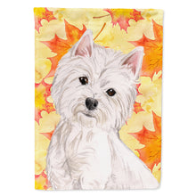Load image into Gallery viewer, Westie Fall Flag Canvas House Size BB9499CHF