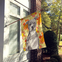 Load image into Gallery viewer, Staffordshire Bull Terrier Fall Flag Canvas House Size BB9500CHF