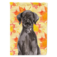 Load image into Gallery viewer, Black Labrador Fall Flag Canvas House Size BB9503CHF
