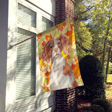Load image into Gallery viewer, Brittany Spaniel Fall Flag Canvas House Size BB9504CHF