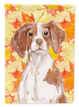 Load image into Gallery viewer, Brittany Spaniel Fall Flag Canvas House Size BB9504CHF