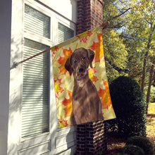 Load image into Gallery viewer, Chocolate Labrador Fall Flag Canvas House Size BB9505CHF