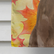 Load image into Gallery viewer, Chocolate Labrador Fall Flag Canvas House Size BB9505CHF