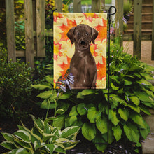 Load image into Gallery viewer, Chocolate Labrador Fall Garden Flag - Outdoor Decorative Yard Flag BB9505GF