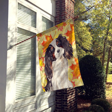 Load image into Gallery viewer, Tricolor Cavalier Spaniel Fall Flag Canvas House Size BB9507CHF