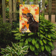 Load image into Gallery viewer, Black and Tan Dachshund Fall Garden Flag - Outdoor Decorative Yard Flag BB9510GF